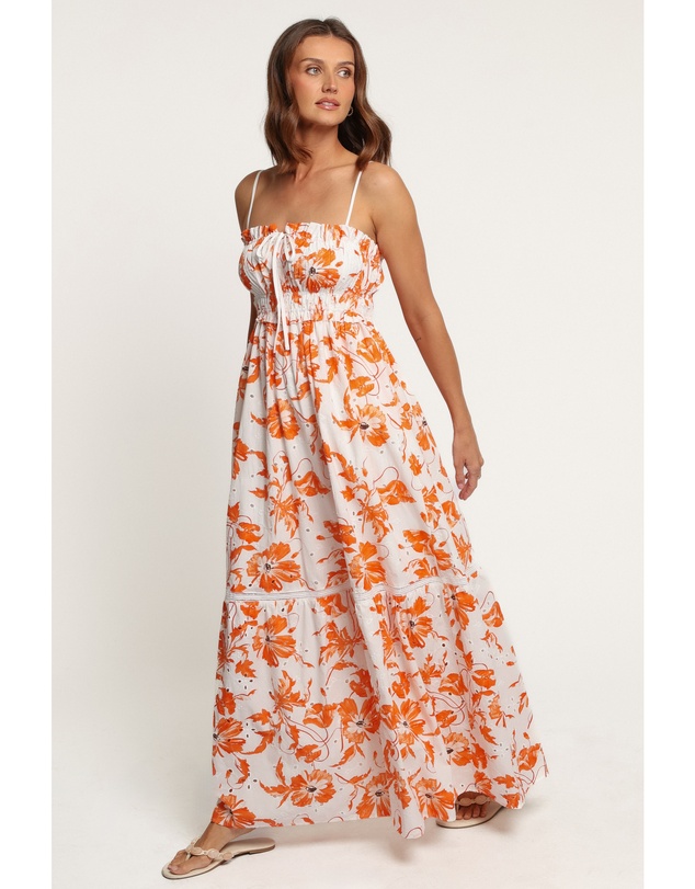 Petal & Pup - Norelle Maxi Dress - Orange Floral