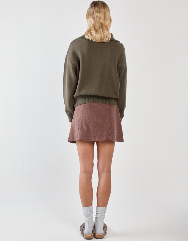 Sass - Esti Pointelle Zip Up Knit