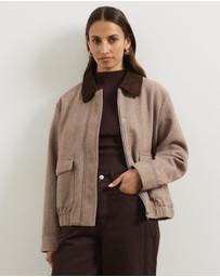 Atmos&Here - Juliet Herringbone Bomber Jacket