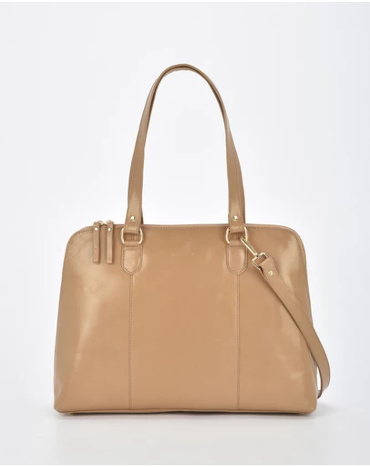 Cobb & Co - Fawkner Structured Leather Business Bag