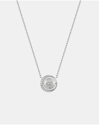 Ania Haie - Silver Reversible Pave Moon Evil-Eye Necklace