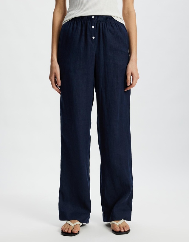 White By FTL - Robin Linen Pants