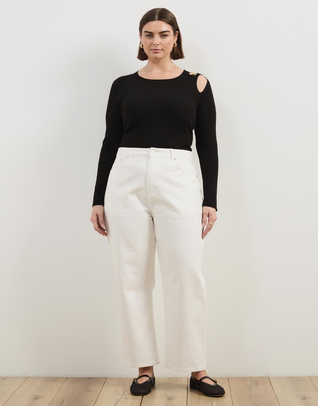 Atmos&Here Curvy - Milla Straight Leg Jeans