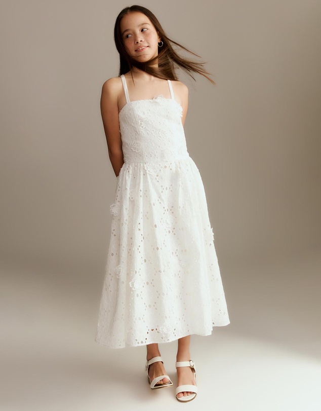 Bardot Junior - Estie Broderie Midi Dress - Kids-Teens