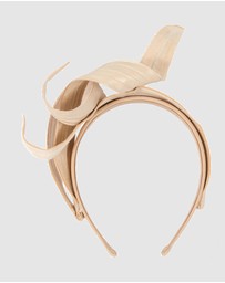 Max Alexander - Leather Leafs Headband Fascinator