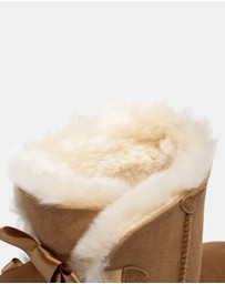 EVERAU - EverAU Ugg Short Back Bow Sheepskin Upper UGG Boots