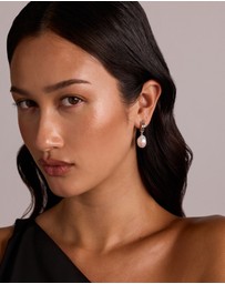 Michael Hill - Two-Row Cultured Freshwater Baroque Pearl Drop Earrings in Sterling Silver