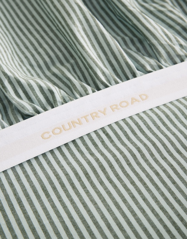 Country Road - Brae Australian Cotton Stripe Queen Fitted Sheet
