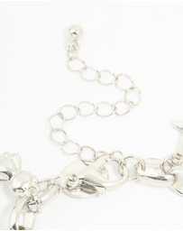 Lovisa - Silver Watch & Bow Charm Bracelet