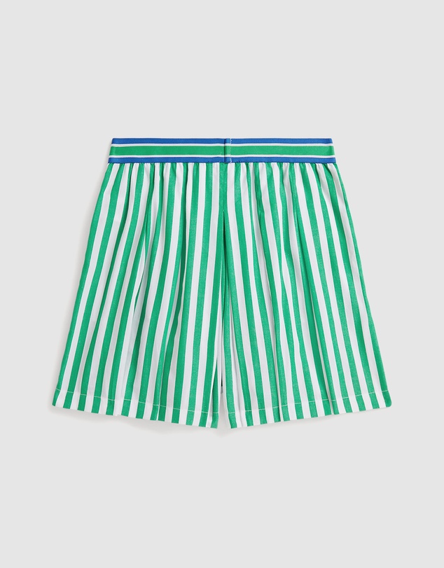 Polo Ralph Lauren - Striped Pleated Poplin Culotte Shorts - Teens