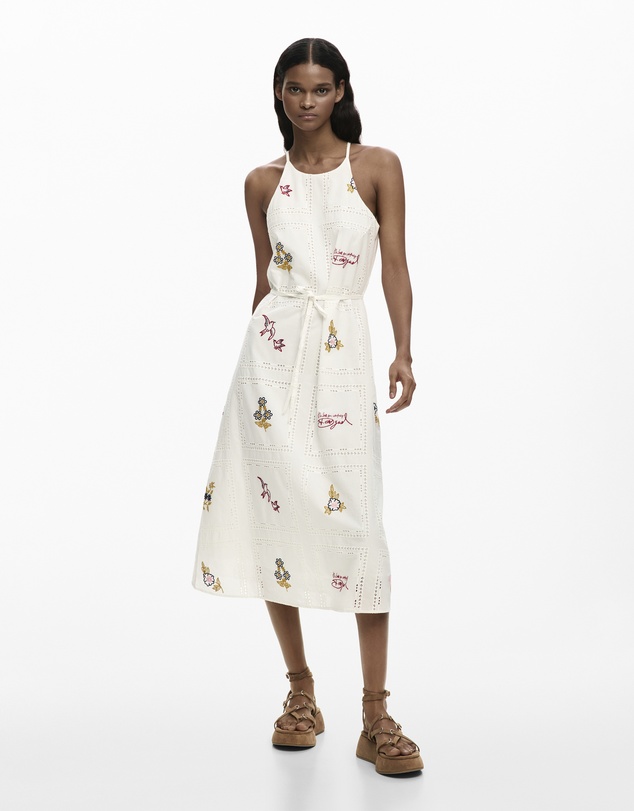 Desigual - Halter dress with embroidery