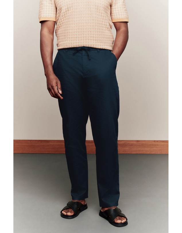NEXT - Linen Cotton Chino Trousers Regular Fit