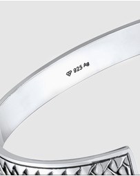 Kuzzoi - ICONIC EXCLUSIVE - Bracelet Male Bangle Cable 925 Sterling Silver