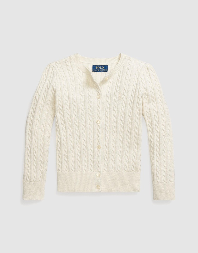 Polo Ralph Lauren - Metallic Mini-Cable Cardigan - ICONIC EXCLUSIVE - Kids