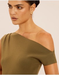 AERE - Lyra Draped Knit Dress