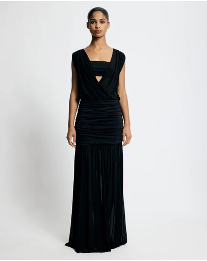 Lover - Zinnia Jersey And Georgette Maxi Dress