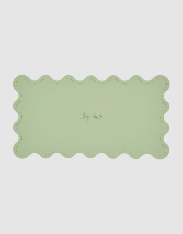 Lilly + Dash - 2pc Dog & Cat Wave Placemats - Mint Green