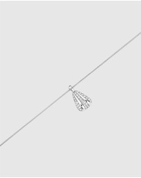 Rosefield - Pavé Striped Silver-Tone Necklace