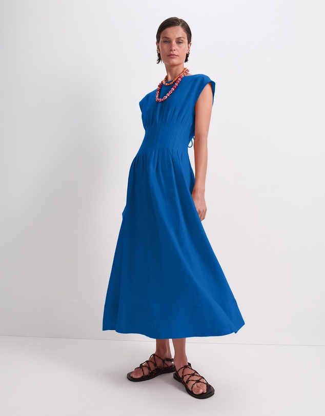 Sportscraft - Ariana Pintuck Linen Dress