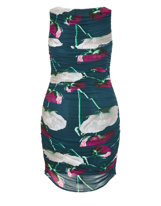 City Chic - Halo Ruched Print Mini Dress