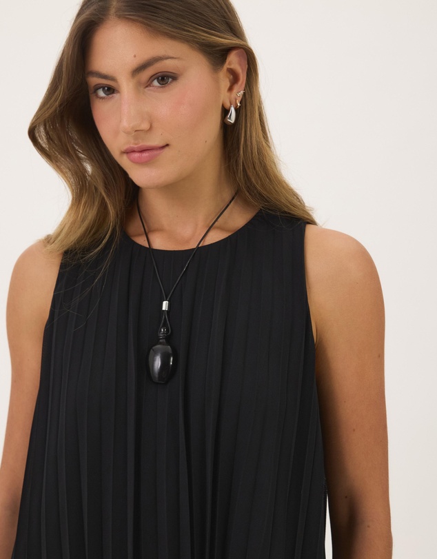 Atmos&Here - Bella Pleated Mesh Swing Top