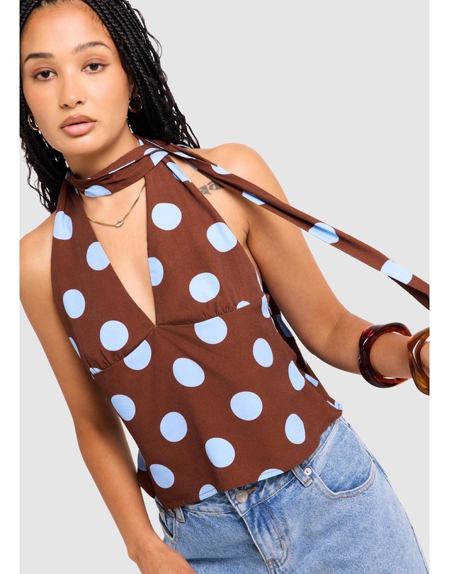 Alice In The Eve - Maya Halter Scarf Top