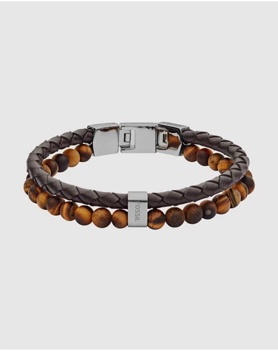 Fossil - Fossil Vintage Casual Brown Bracelet JF03118040
