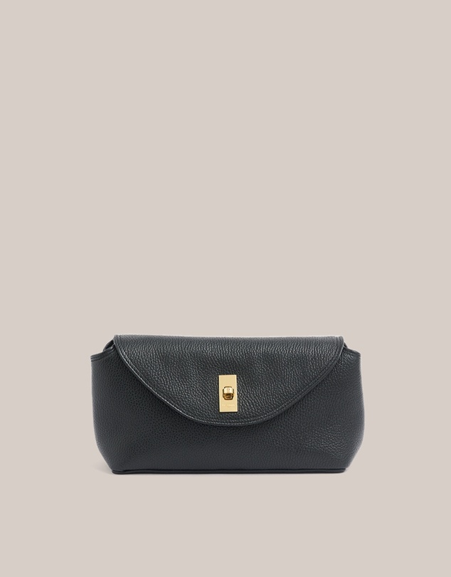 VESTIRSI - Sloane Black Leather Convertible Clutch
