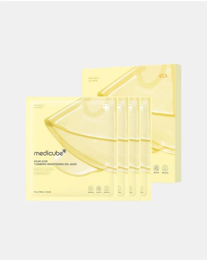 MEDICUBE - Kojic Acid Turmeric Brightening Gel Mask Bundle (4pcs)