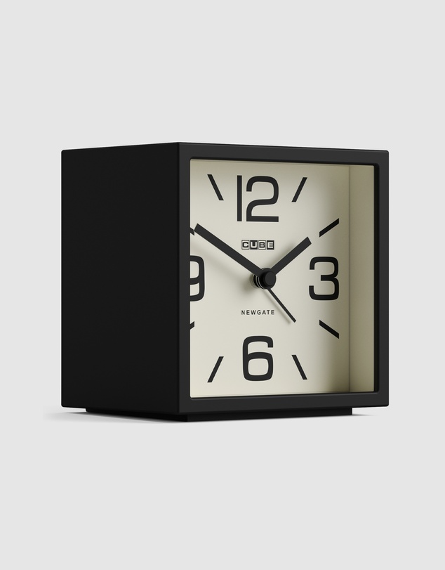 Newgate - Newgate Cube Mantel Clock-Black