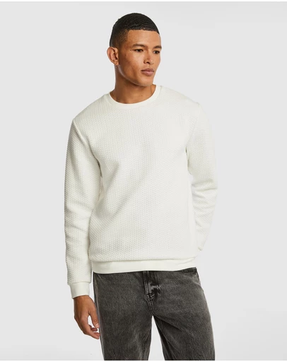 yd. - Tech Crew Neck Textured Sweatshirt