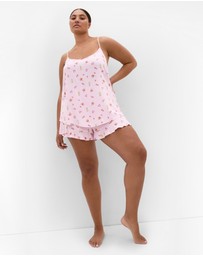 City Chic - Kitty Berry Print Pyjama Set