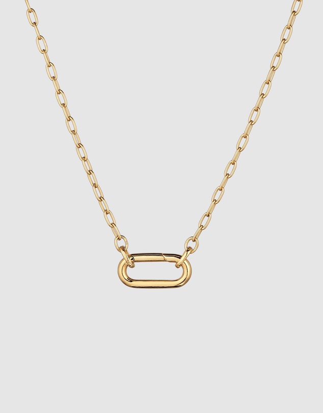Elli Jewelry - Oval Link Necklace in Gold-Plated 925 Silver
