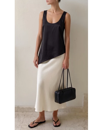 Atmos&Here - Bronte Satin Asymmetrical Scoop Tank Top