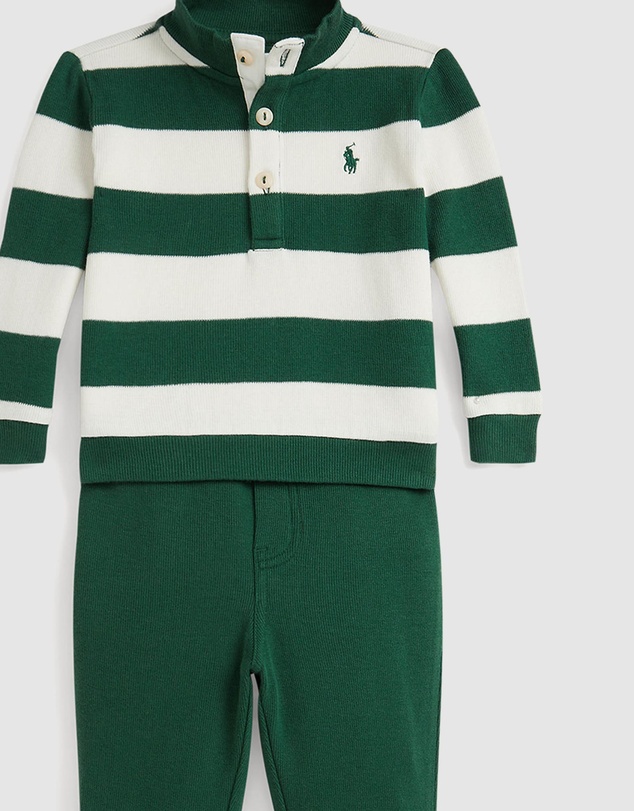 Polo Ralph Lauren - Striped Estate-Rib Pullover & Pants Set - ICONIC EXCLUSIVE - Babies