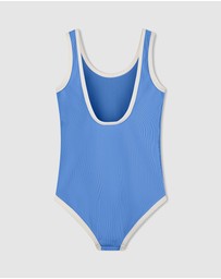Zulu & Zephyr Mini - Mini Stripe Rib Scoop One Piece - Kids