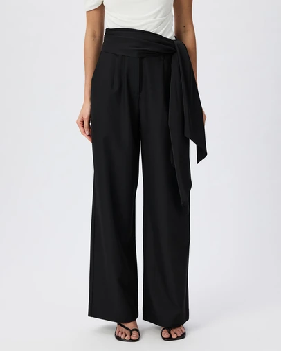 Tussah - Arianna Satin Scarf Tie Tailored Pants
