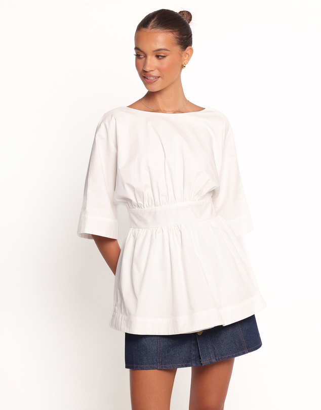 Petal & Pup - Camila Open Back Top - White