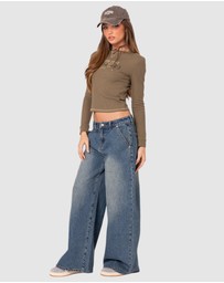 EDIKTED - Super Baggy Wide Leg Jeans