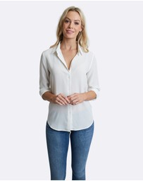 The Fable - True White Silk Shirt