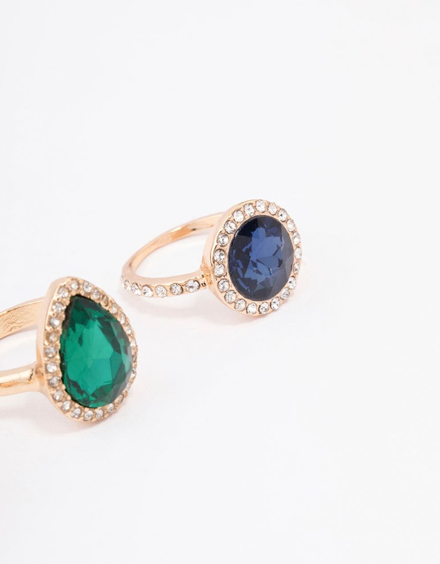 Lovisa - Gold Mixed Shape Halo Cocktail Ring
