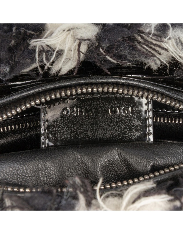 Dior - Pre-Loved Medium Tweed Cannage Fringe Lady Dior