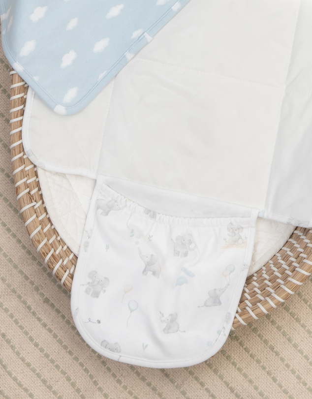 Living Textiles - Waterproof Travel Change Mat - Elephant Playtime