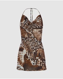 Shona Joy - Maia Sheer Open Back Cowl Top