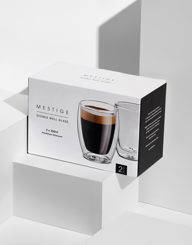 Mestige - Double Tempered Wall Glasses - 2 pack