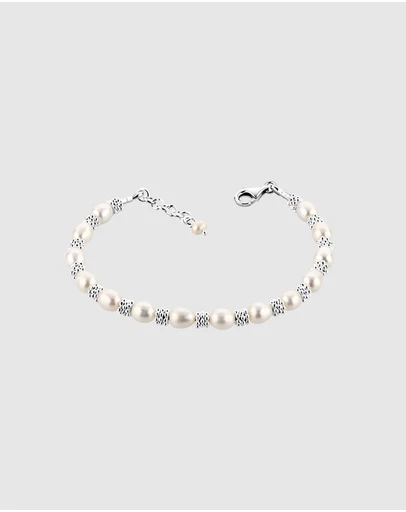 Elli Jewelry - Bracelet Pearls 925 Sterling Silver