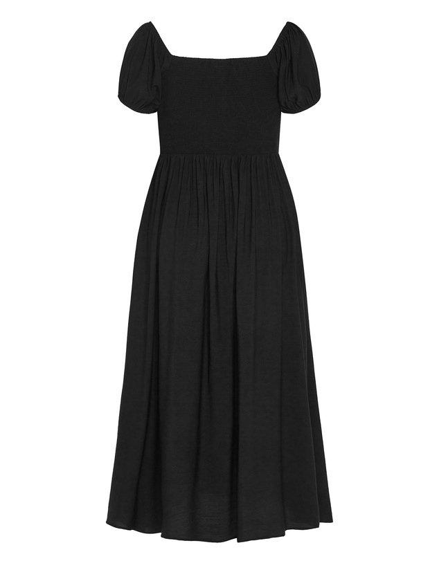 City Chic - Plus size Abbigail Split Maxi Dress - black