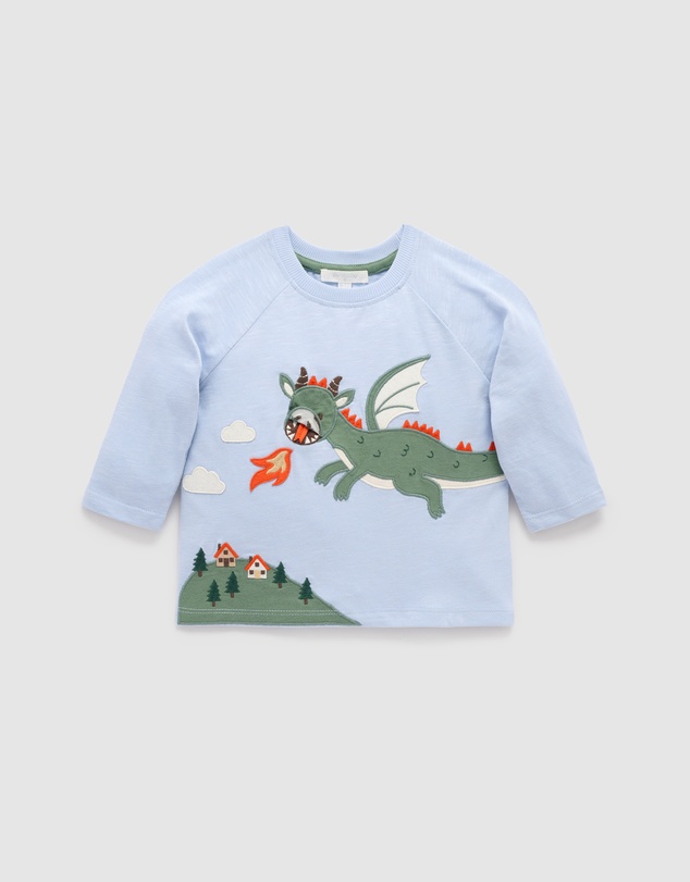 Purebaby - Flying Dragon Long Sleeve Tee -Kids-Babies