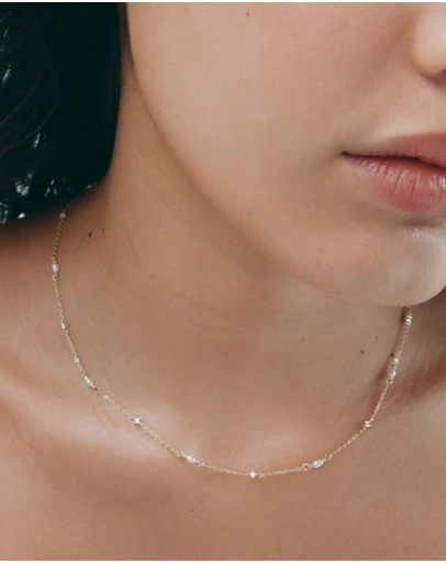 SAINT VALENTINE - Stars & Moons Necklace - Silver