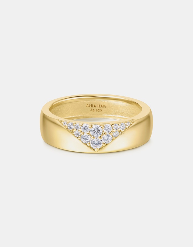 Ania Haie - Gold Pave Cubic Zirconia Bold Statement Ring